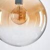 Gastor hanging light, globe light, pendant light 30 cm Amber, clear, 3-light sources