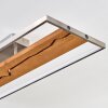 Terre ceiling light, ceiling spotlight LED Ecru, matt nickel, 1-light source