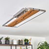 Terre ceiling light, ceiling spotlight LED Ecru, matt nickel, 1-light source