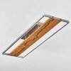 Terre ceiling light, ceiling spotlight LED Ecru, matt nickel, 1-light source