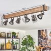 Pehefito ceiling light, ceiling spotlight brown, grey, 6-light sources