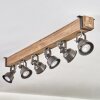 Pehefito ceiling light, ceiling spotlight brown, grey, 6-light sources