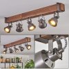 Pehefito ceiling light, ceiling spotlight dark brown, grey, 5-light sources