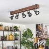 Pehefito ceiling light, ceiling spotlight dark brown, grey, 5-light sources