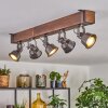 Pehefito ceiling light, ceiling spotlight dark brown, grey, 5-light sources