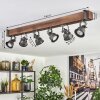 Pehefito ceiling light, ceiling spotlight dark brown, grey, 6-light sources