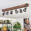 Pehefito ceiling light, ceiling spotlight dark brown, grey, 6-light sources