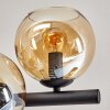 Gastor ceiling light, globe light Amber, 8-light sources