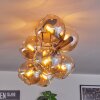 Gastor ceiling light, globe light Amber, 8-light sources