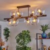 Gastor ceiling light, globe light clear, 8-light sources