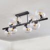 Gastor ceiling light, globe light clear, 8-light sources