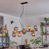 Gastor hanging light, globe light, pendant light Amber, Smoke-coloured, 10-light sources