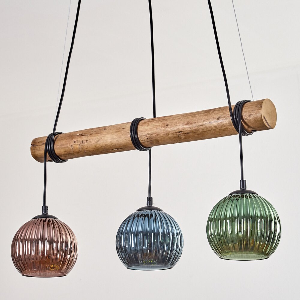 Koyoto hanging light, globe light, pendant light Ecru, black, 3-light sources