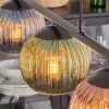 Koyoto hanging light, globe light, pendant light blue, green, coppery, 5-light sources