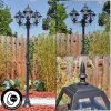 Fornelos outdoor light, lamp post, path light black, 3-light sources