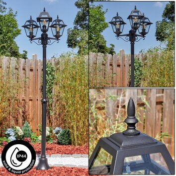 Fornelos outdoor light, lamp post, path light black, 3-light sources