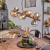 Chehalis hanging light, globe light, pendant light Amber, clear, Smoke-coloured, 10-light sources