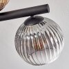 Koyoto ceiling light, globe light Amber, clear, Smoke-coloured, 10-light sources