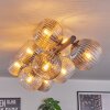 Koyoto ceiling light, globe light Amber, clear, Smoke-coloured, 10-light sources