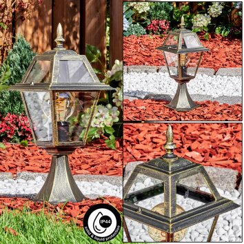 Fornelos outdoor light, pedestal light, path light gold, black, 1-light source