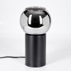 Koyoto globe light, desk lamp, table lamp chrome, Smoke-coloured, 1-light source