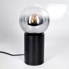 Gastor globe light, desk lamp, table lamp clear, Smoke-coloured, 1-light source