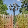 Fornelos outdoor light, lamp post, path light gold, black, 3-light sources