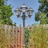 Fornelos outdoor light, lamp post, path light gold, black, 3-light sources