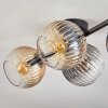 Gastor ceiling light, globe light Amber, clear, Smoke-coloured, 4-light sources