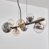 Chehalis hanging light, globe light, pendant light Amber, clear, Smoke-coloured, 8-light sources