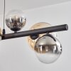 Chehalis hanging light, globe light, pendant light Amber, clear, Smoke-coloured, 8-light sources