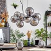 Gastor hanging light, globe light, pendant light Smoke-coloured, 8-light sources