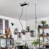 Gastor hanging light, globe light, pendant light Smoke-coloured, 8-light sources