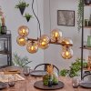 Gastor hanging light, globe light, pendant light Amber, 8-light sources