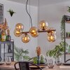 Gastor hanging light, globe light, pendant light Amber, 8-light sources