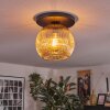 Ripoll ceiling light, globe light Amber, 1-light source