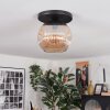 Ripoll ceiling light, globe light Amber, 1-light source