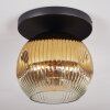 Ripoll ceiling light, globe light gold, clear, 1-light source