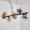 Gastor hanging light, globe light, pendant light Amber, clear, Smoke-coloured, 8-light sources