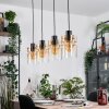 Hasvik hanging light, pendant light Amber, clear, 4-light sources