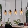 Hasvik hanging light, pendant light Amber, clear, 4-light sources