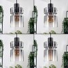 Hasvik hanging light, pendant light clear, Smoke-coloured, 4-light sources