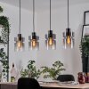 Hasvik hanging light, pendant light clear, Smoke-coloured, 4-light sources