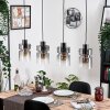 Hasvik hanging light, pendant light clear, Smoke-coloured, 4-light sources