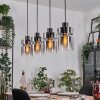 Hasvik hanging light, pendant light chrome, Smoke-coloured, 4-light sources