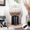 Koyoto globe light, desk lamp, table lamp clear, Smoke-coloured, 1-light source