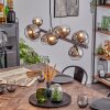 Chehalis hanging light, globe light, pendant light chrome, clear, Smoke-coloured, 10-light sources