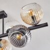 Koyoto ceiling light, globe light Amber, clear, Smoke-coloured, 8-light sources