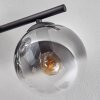 Gastor ceiling light, globe light clear, Smoke-coloured, 4-light sources