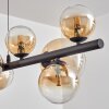 Chehalis hanging light, globe light, pendant light Amber, clear, 10-light sources